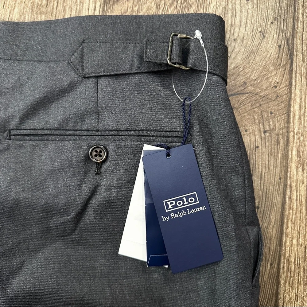 Polo Ralph Lauren 98% Wool Dress Pants Men’s Size 36 Grey *Unhemmed* - Picture 8 of 13